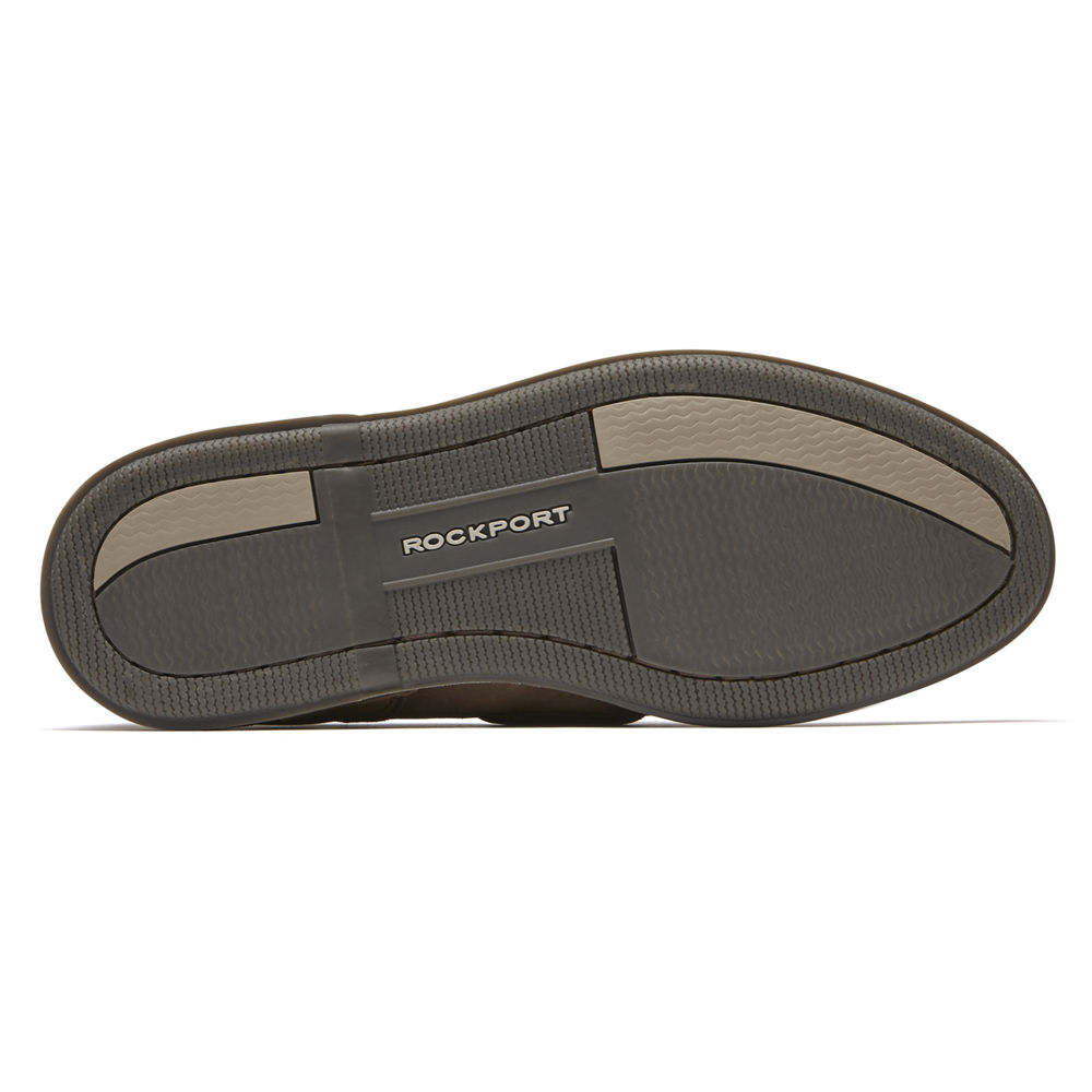 Rockport Mens Boat Shoes Grey - Perth - UK 854-LVTOHG